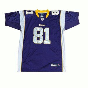 Reebok On Field Visanthe Shiancoe Minnesota Vikings NFL Jersey #81 Size 54